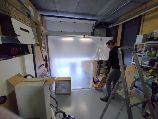 homemade paint booth